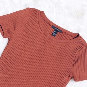 Forever 21 ribbed Cropped Tee